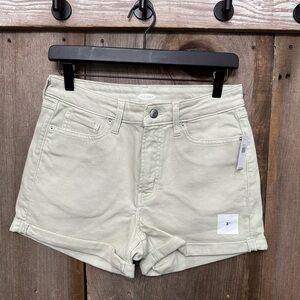 Old Navy High Waisted OG Jean Shorts in Green Size 6 3 inch inseam